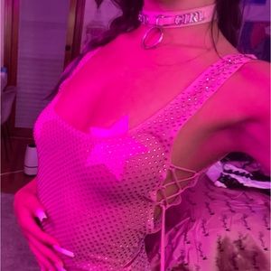 for love and lemons rhinestone dress